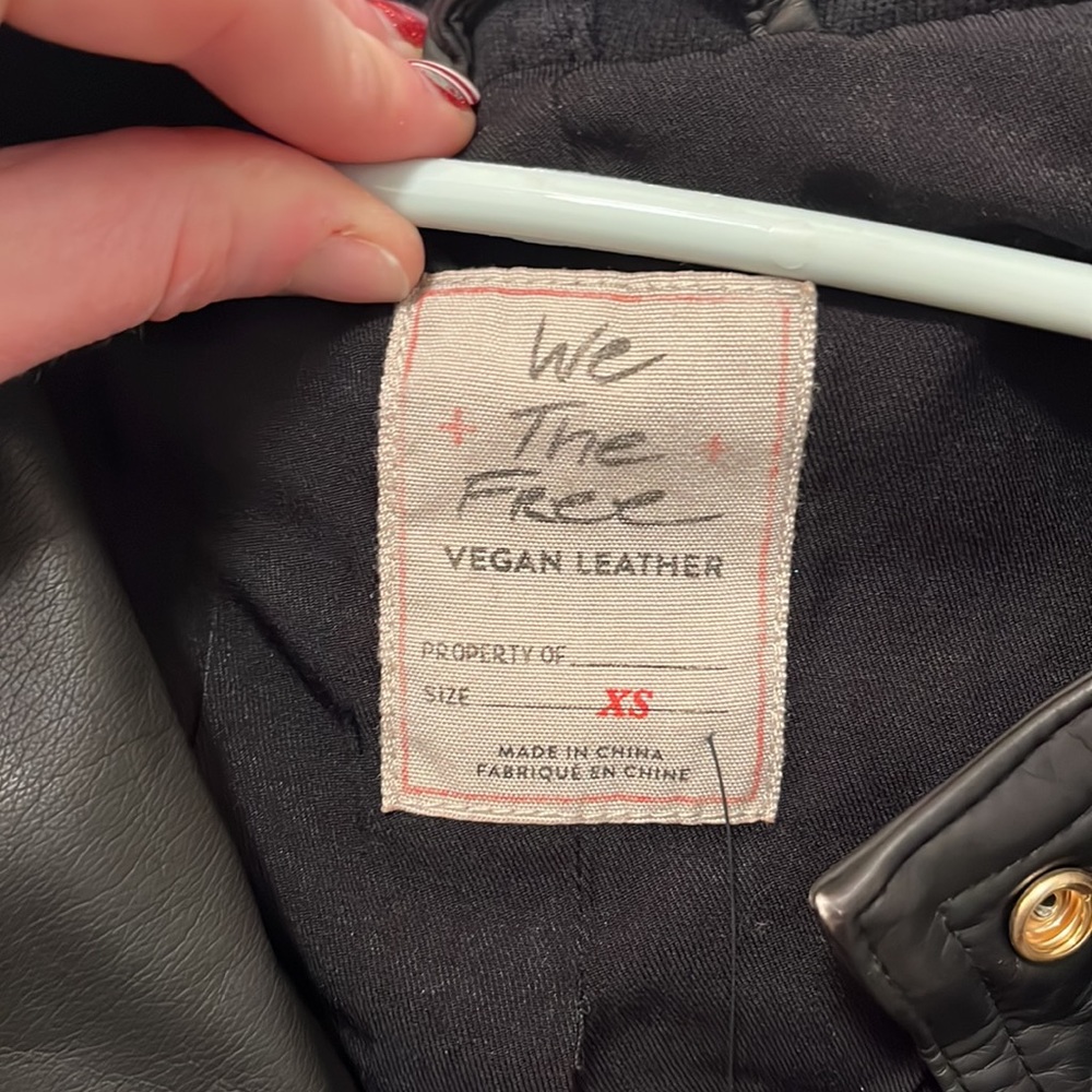 NWT Free People Vegan Leather Jacket - Picture 8 of 8